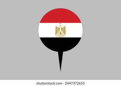 Ilustración vectorial de Egipto, Bandera de la República Árabe de Egipto, Ilustración de Egipto, Símbolo de patriotismo y libertad, Símbolo egipcio, África
