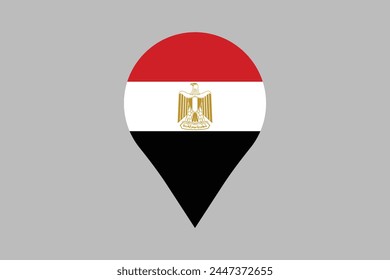 Ilustración vectorial de Egipto, Bandera de la República Árabe de Egipto, Ilustración de Egipto, Símbolo de patriotismo y libertad, Símbolo egipcio, África
