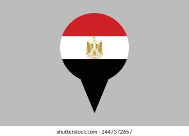 Ilustración vectorial de Egipto, Bandera de la República Árabe de Egipto, Ilustración de Egipto, Símbolo de patriotismo y libertad, Símbolo egipcio, África
