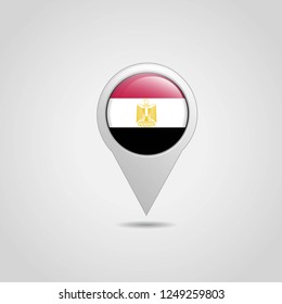 Egypt Flag Map Pin