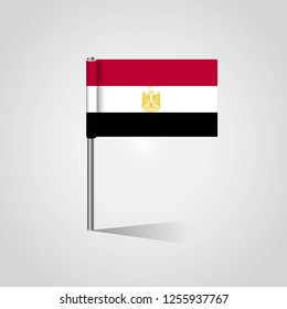 Egypt Flag Map Pin