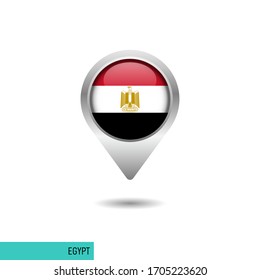 Egypt flag map pin vector design template