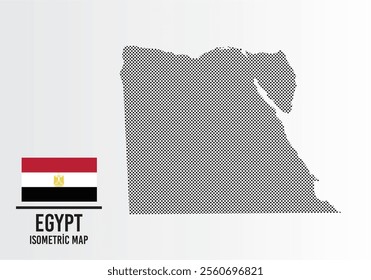 Egypt flag and map vector	
