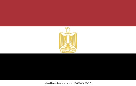 Egypt flag national African flat icon, Africa illustration vector 