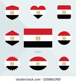 Egypt flag. National flag of Egypt. Egypt vector flag button.