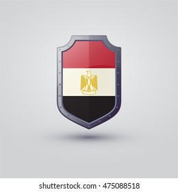 Egypt Flag on the shield