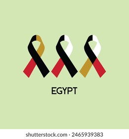 Vector de diseño de cinta de bandera de Egipto