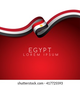 Egypt Flag Ribbon : Vector Illustration