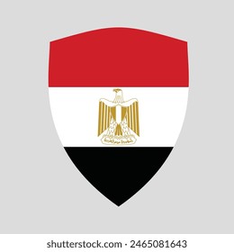 Egypt Flag in Shield Shape Frame