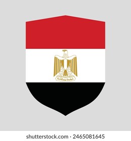 Egypt Flag in Shield Shape Frame