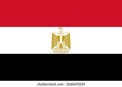 Egypt flag simple illustration for independence day or election