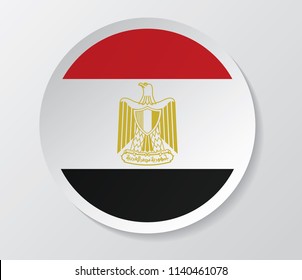 egypt flag vector circle round shape