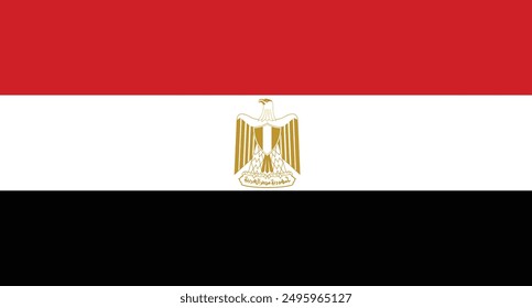 Ägypten Fahne, Vektorgrafik und Design , Ägyptische Nationalflagge, die ein Land im Nahen Osten ist 
