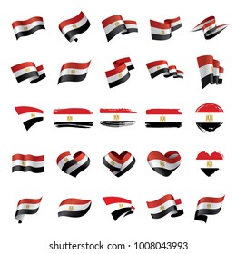 Egypt flag, vector illustration