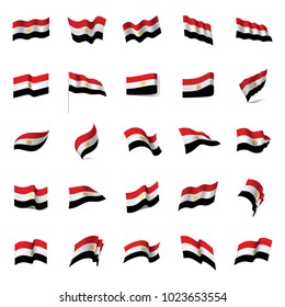 Egypt flag, vector illustration