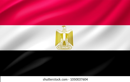 Egypt Flag in Vector Illustration