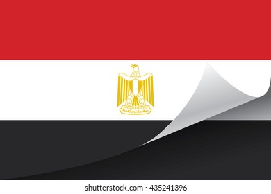 Egypt flag vector illustration.