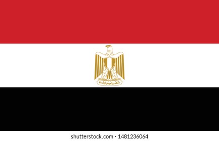 Egypt flag vector illustration design can be used for sign,symbol,icon,banner, wallpaper, sticker and web background