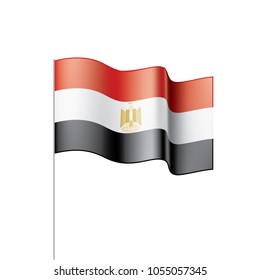 Egypt flag, vector illustration on a white background