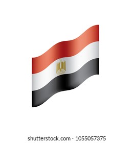 Egypt flag, vector illustration on a white background
