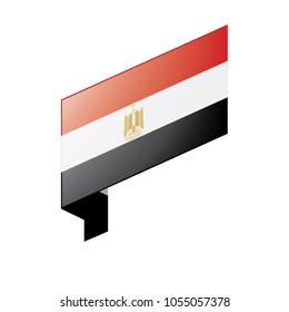 Egypt flag, vector illustration on a white background