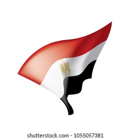 Egypt flag, vector illustration on a white background