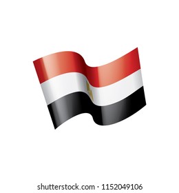 Egypt flag, vector illustration on a white background