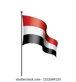 Egypt flag, vector illustration on a white background