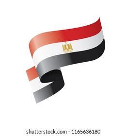 Egypt flag, vector illustration on a white background
