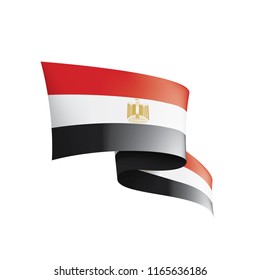 Egypt flag, vector illustration on a white background