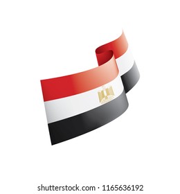 Egypt flag, vector illustration on a white background