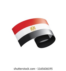 Egypt flag, vector illustration on a white background