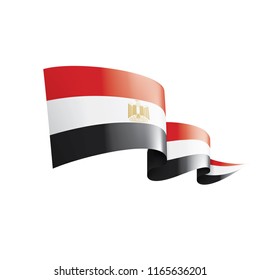 Egypt flag, vector illustration on a white background