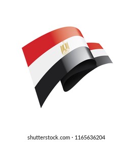 Egypt flag, vector illustration on a white background