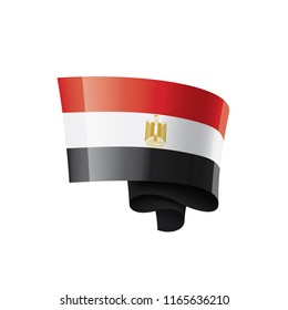 Egypt flag, vector illustration on a white background