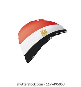 Egypt flag, vector illustration on a white background