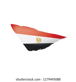 Egypt flag, vector illustration on a white background