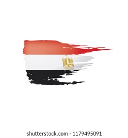 Egypt flag, vector illustration on a white background