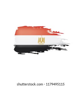 Egypt flag, vector illustration on a white background