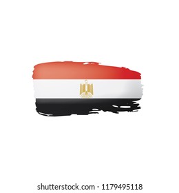 Egypt flag, vector illustration on a white background