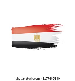 Egypt flag, vector illustration on a white background