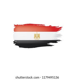 Egypt flag, vector illustration on a white background