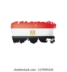 Egypt flag, vector illustration on a white background