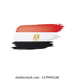 Egypt flag, vector illustration on a white background