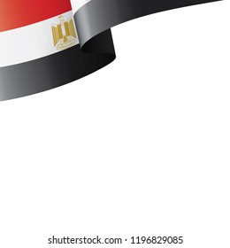Egypt flag, vector illustration on a white background