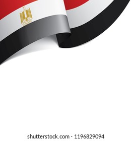 Egypt flag, vector illustration on a white background
