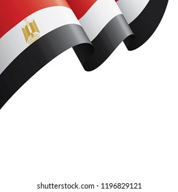 Egypt flag, vector illustration on a white background