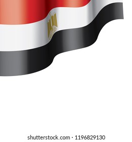Egypt flag, vector illustration on a white background