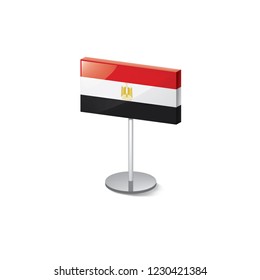 Egypt flag, vector illustration on a white background
