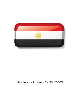 Egypt flag, vector illustration on a white background